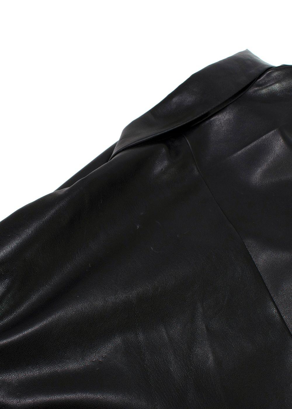 De la Vali  Montana faux leather blazer