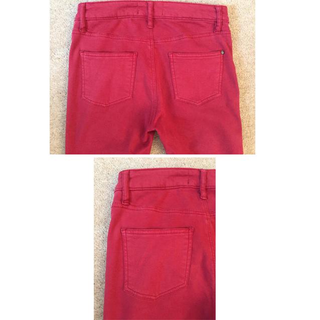 SALTSPIN dark red skinny stretchy jeans