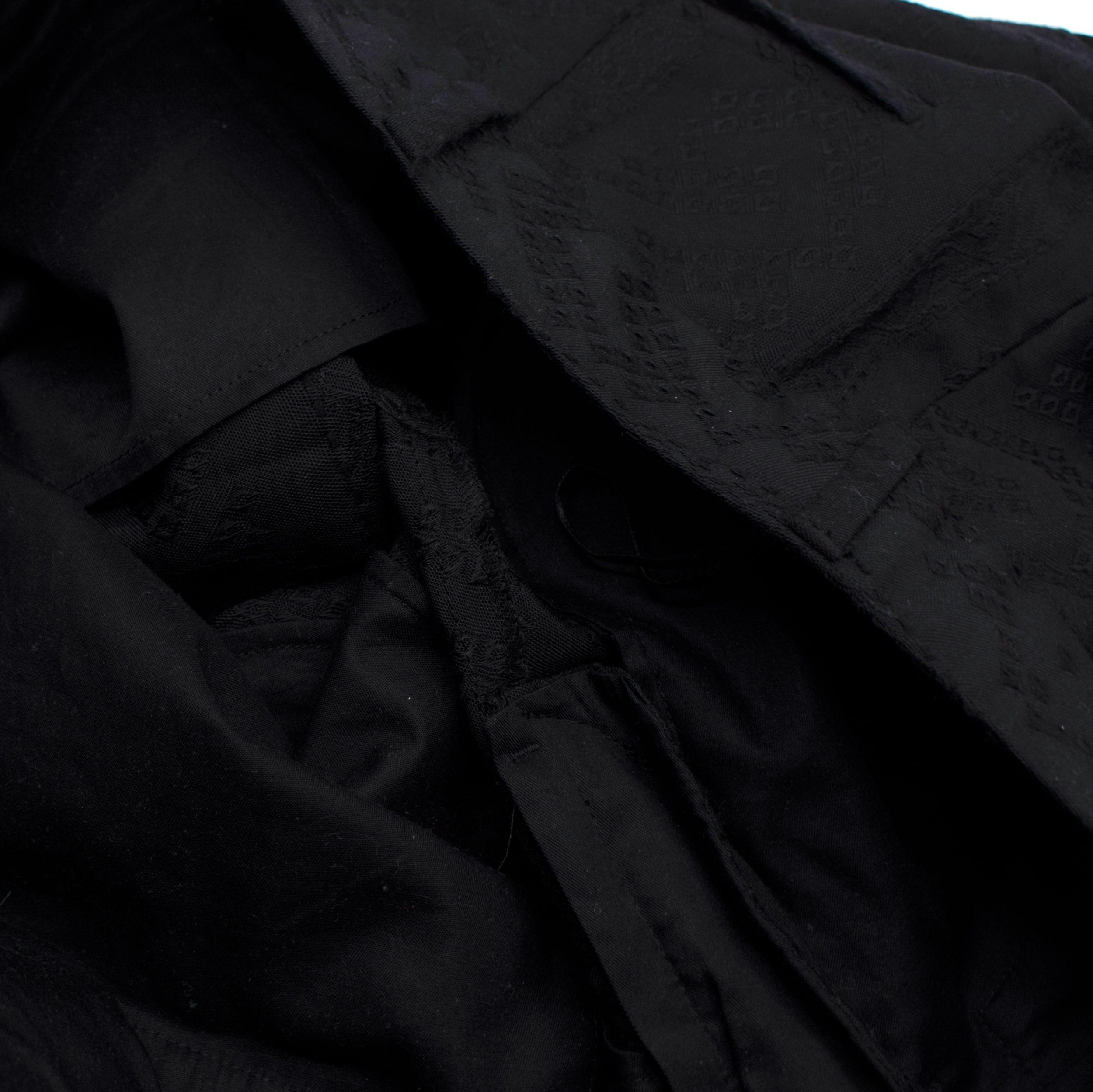 Saint Laurent Black Jacquard Tailored Trousers