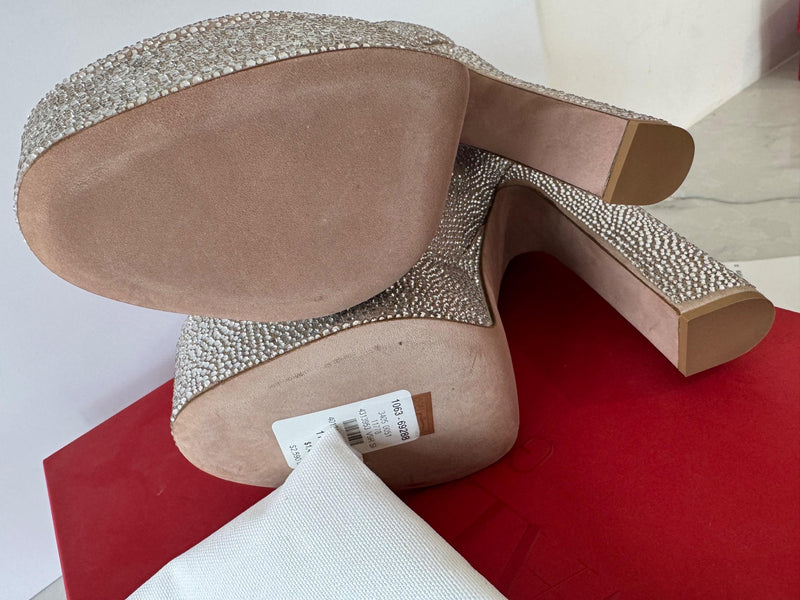 Crystal Tan-Go Platform Pumps 155