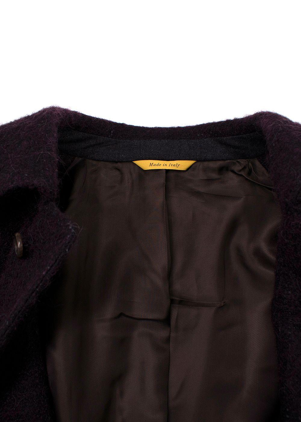 Canali Aubergine Kei Coat
