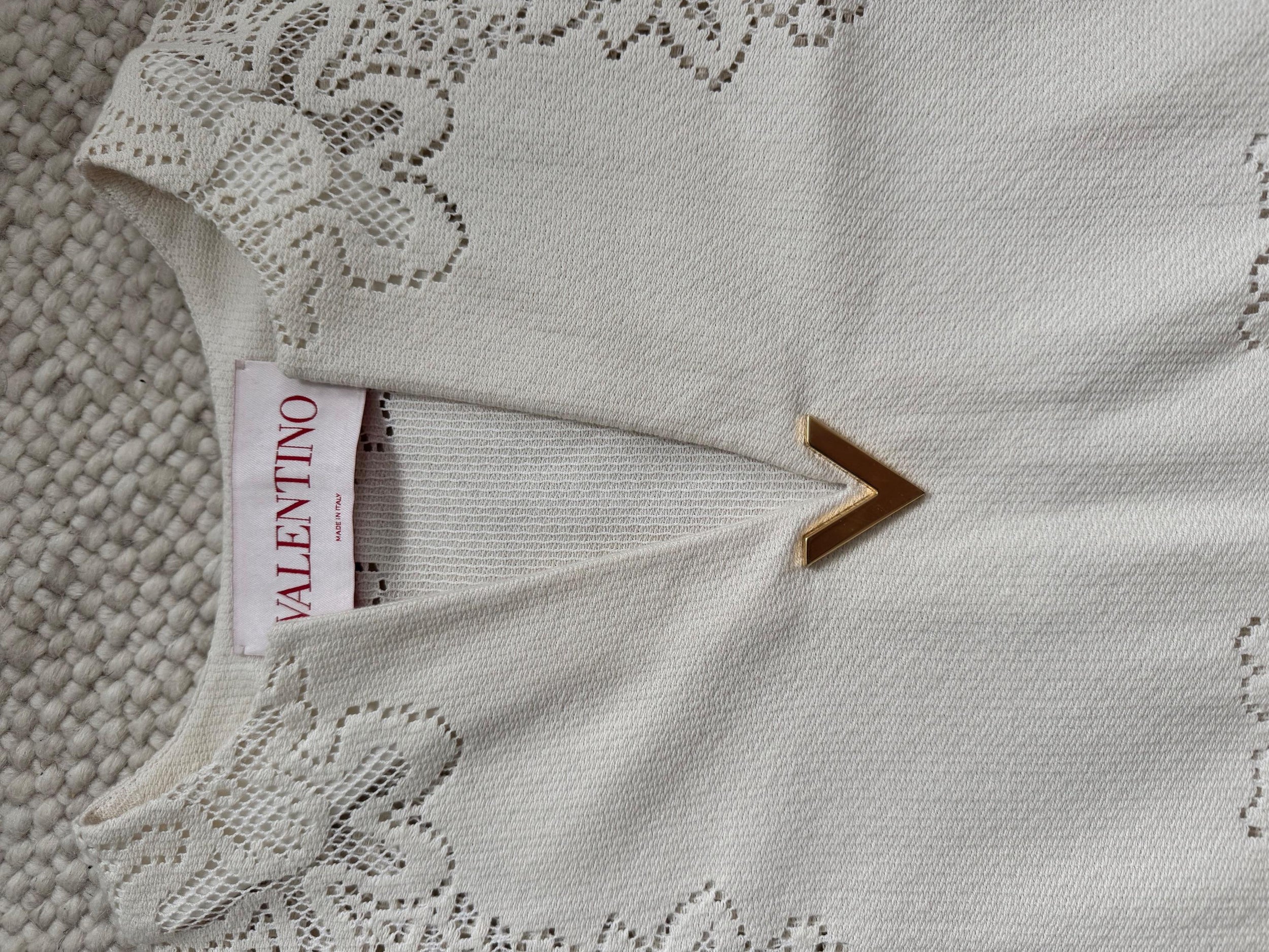 Valentino Beige Floral Cover Up Dress