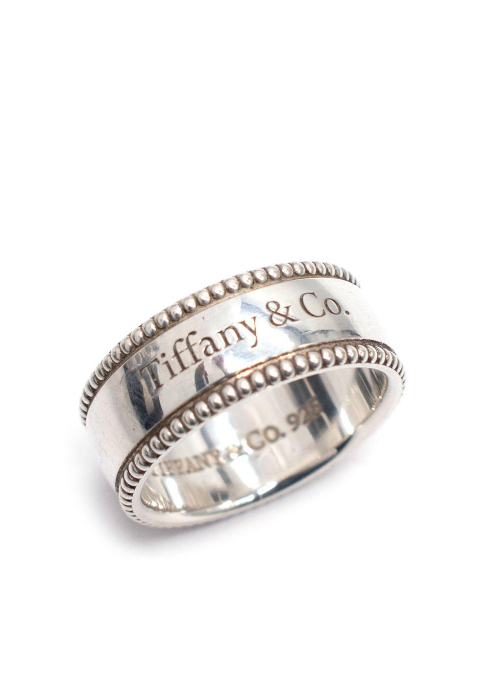 Tiffany & Co Sterling Silver Milgrain Band Ring