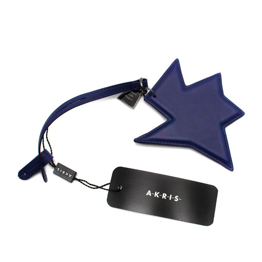 Akris Blue Leather Kinderstern Handbag Charm