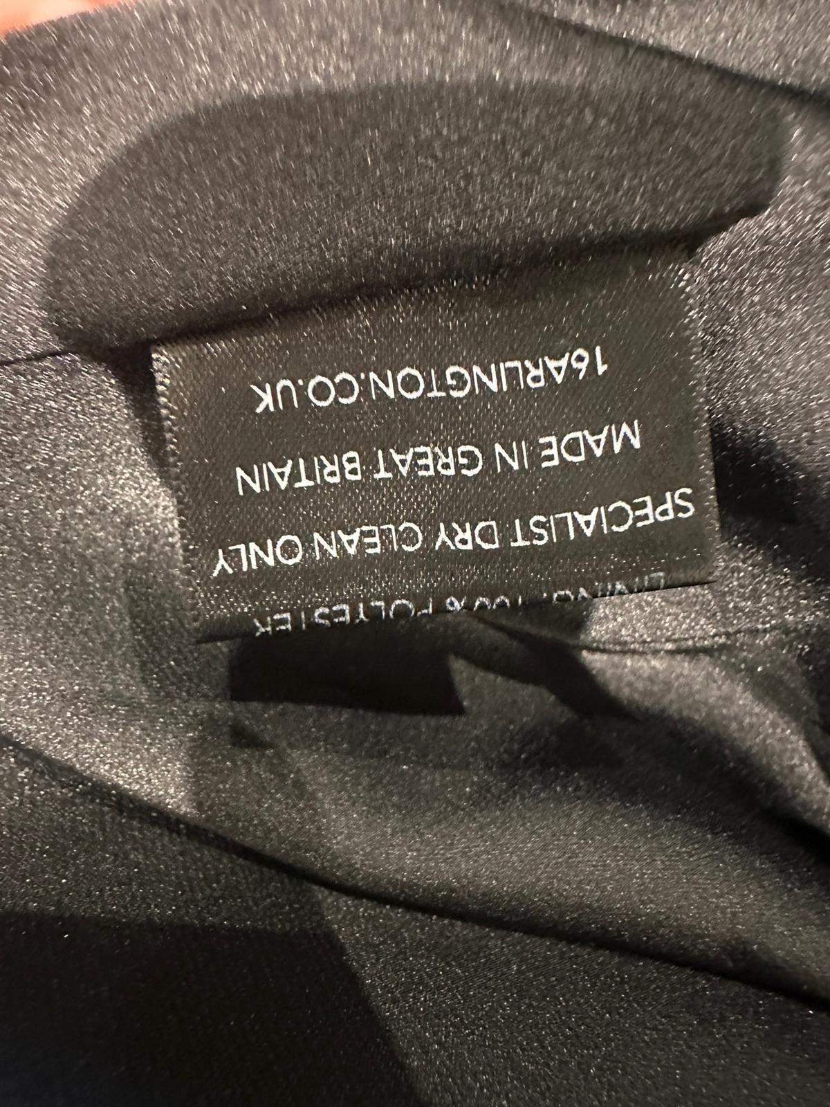 16Arlington Black Shearling Trimmed Leather Davina Trench Coat
