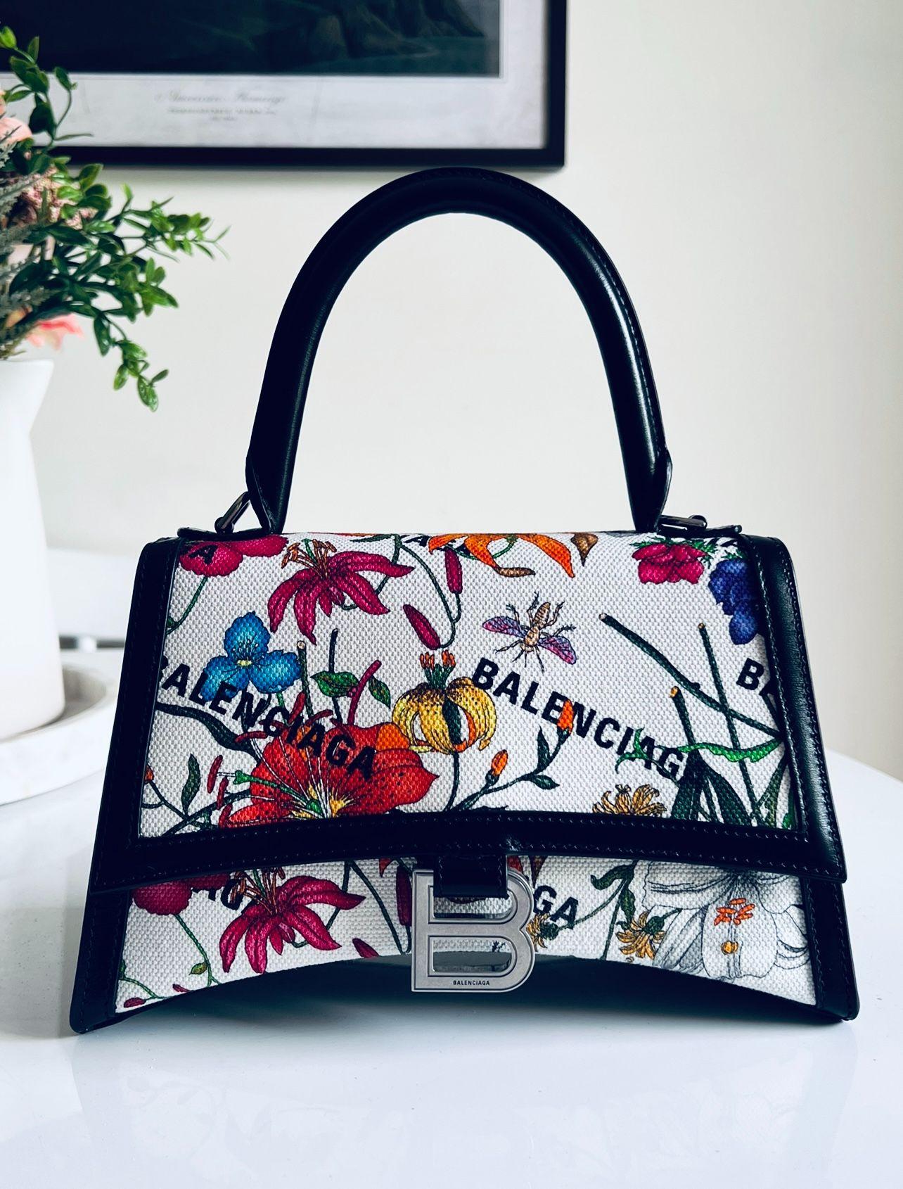 x Balenciaga Hacker Project Flora canvas Hourglass bag