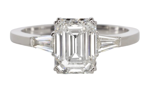 Verde 2ct IGI Certified Lab-grown Emerald Cut Diamond Ring