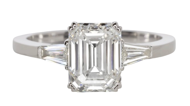 Verde 2ct IGI Certified Lab-grown Emerald Cut Diamond Ring
