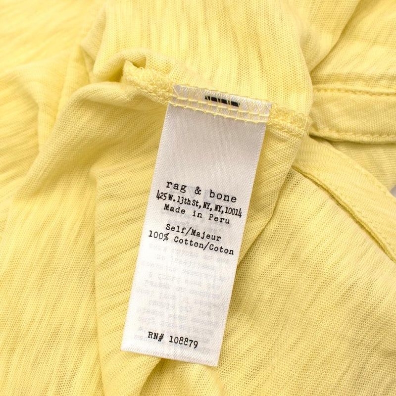 Rag & Bone / Knit Yellow Cotton T-shirt