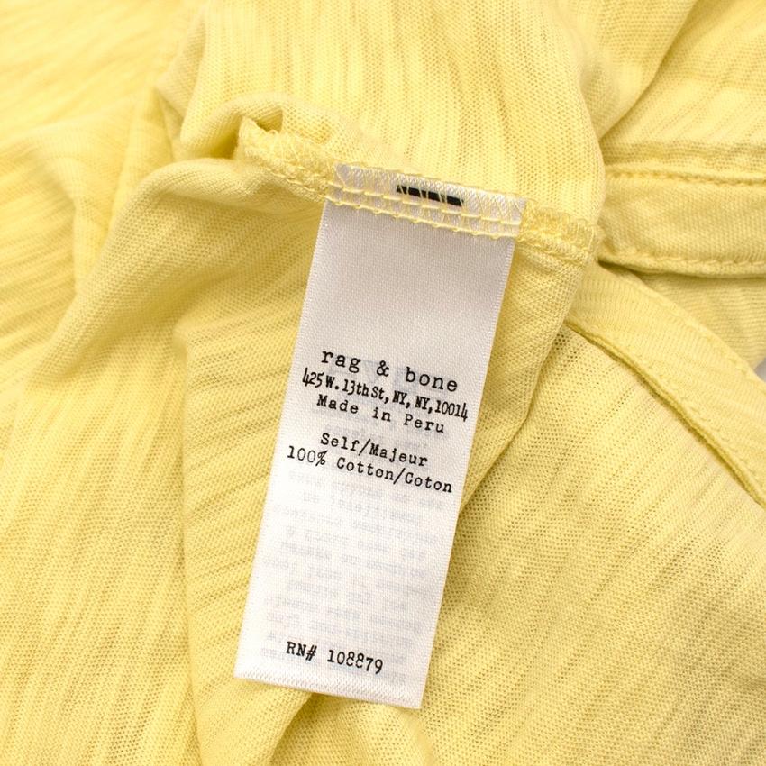 Rag & Bone / Knit Yellow Cotton T-shirt