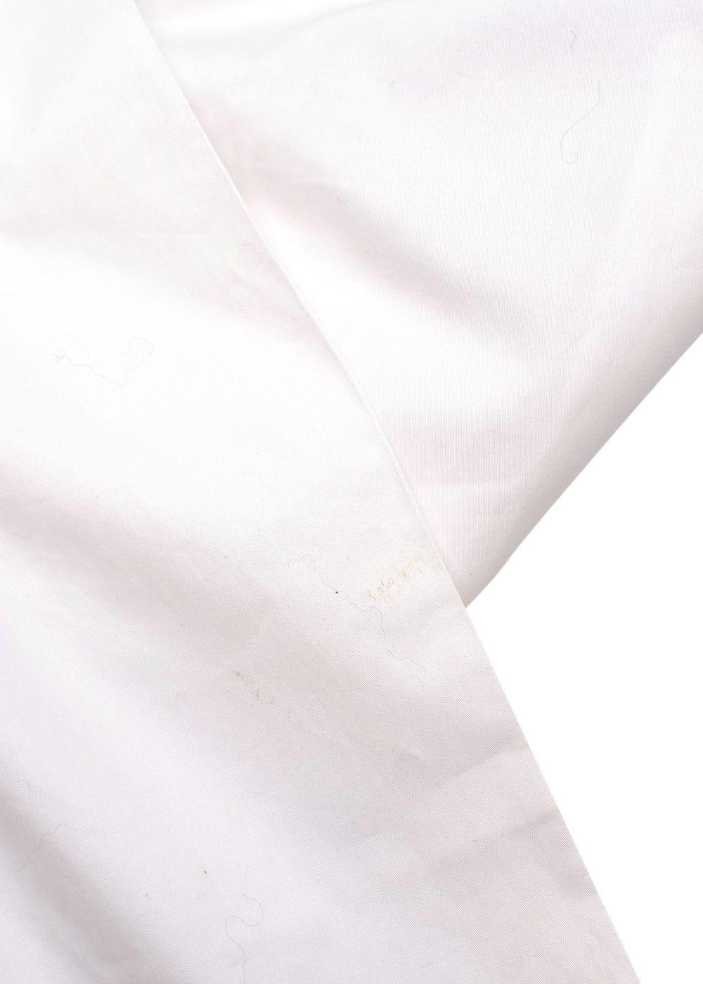 Poplin White Navy Trimmed Shirt