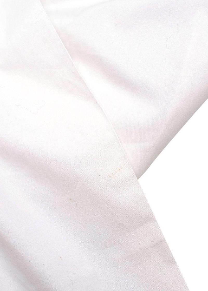 Poplin White Navy Trimmed Shirt