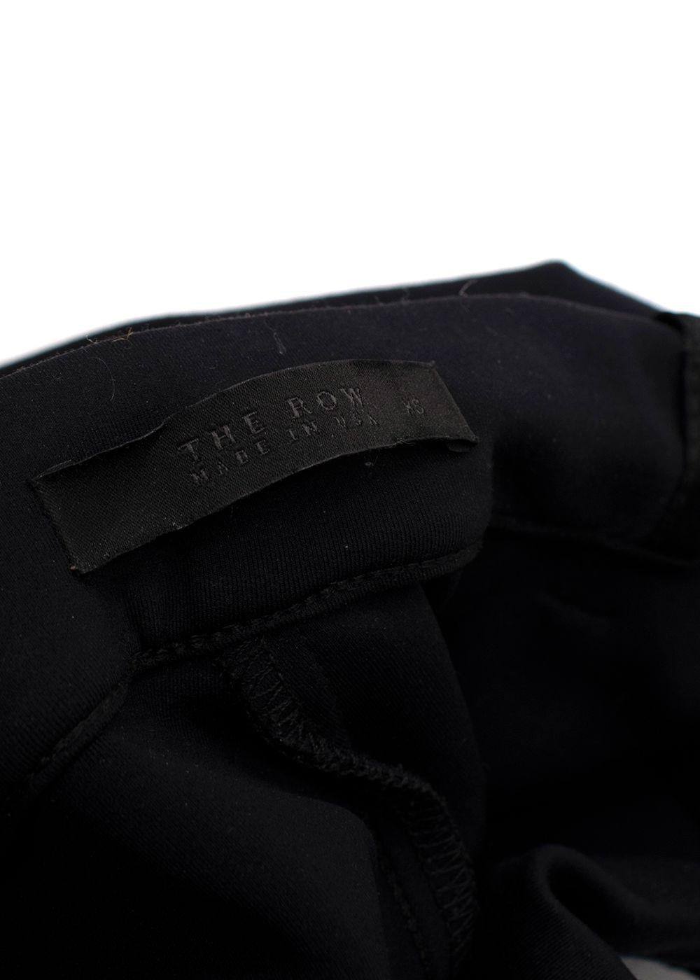 The Row Black Stretch Straight Leg Trousers