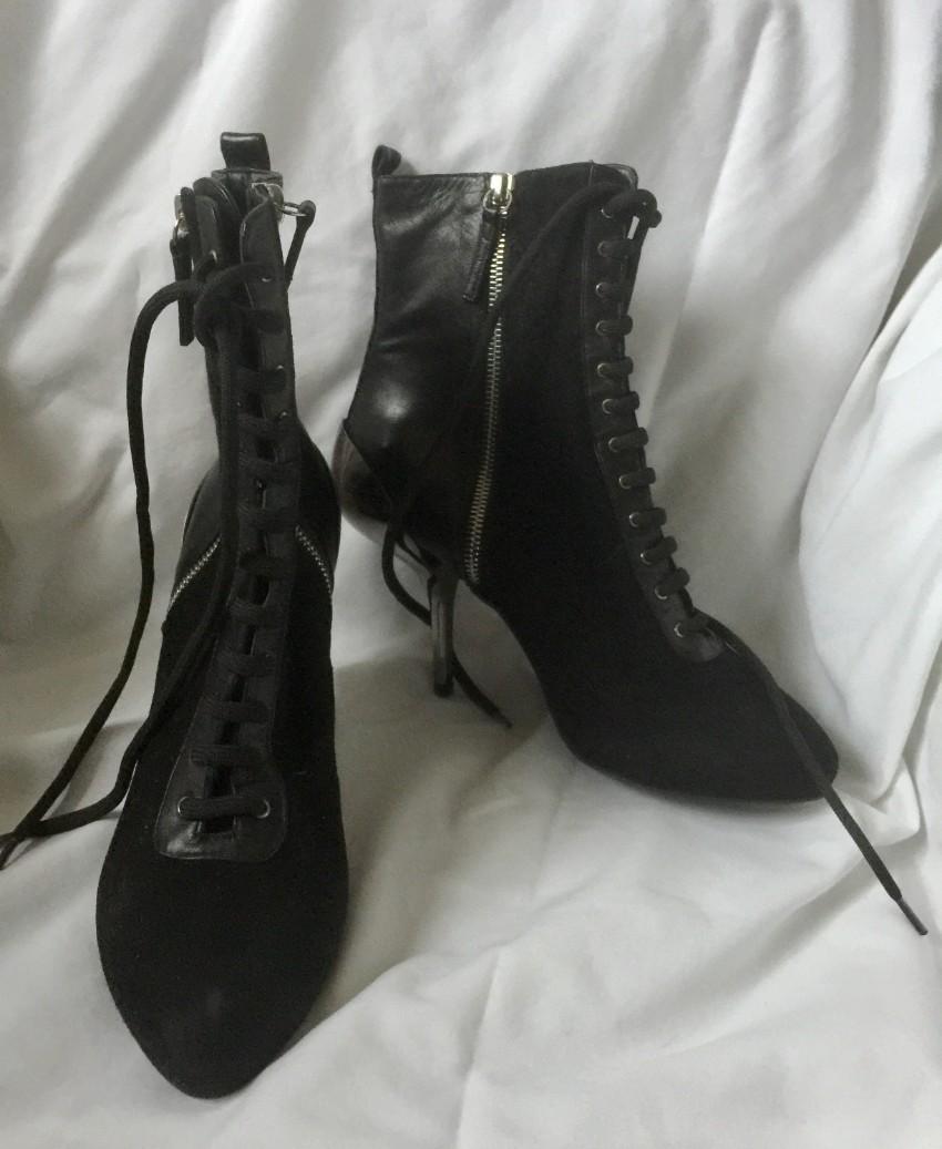 Giuseppe Zanotti Suede & Leather Ankle Boots