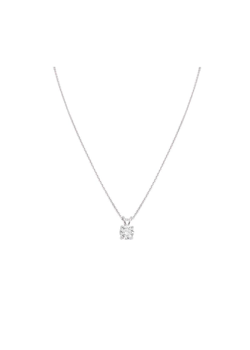 18ct white gold & white diamond pendant necklace 1.23ct