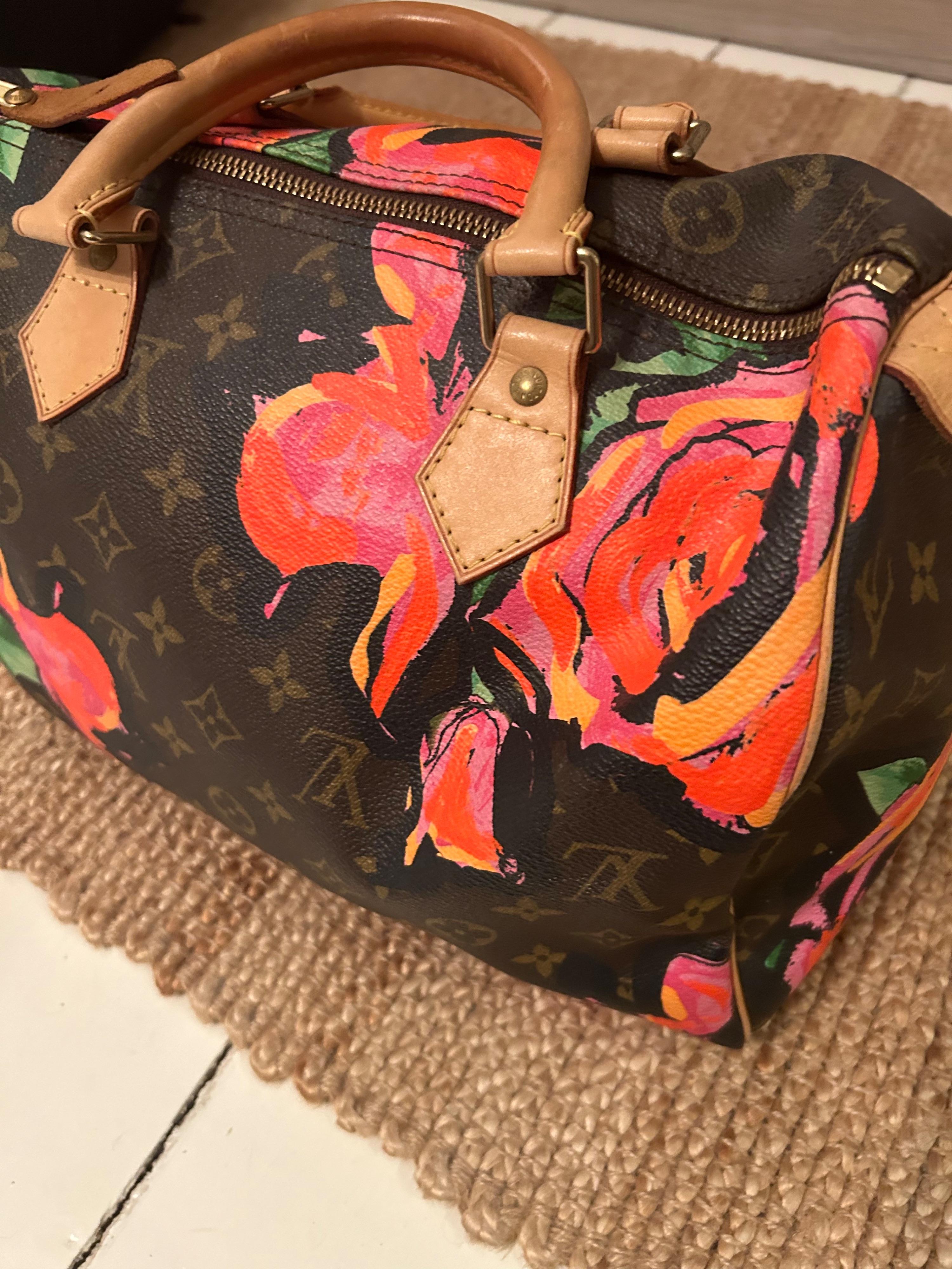 Stephen Sprouse Multicolor Monogram Roses Coated Canvas Speedy 30