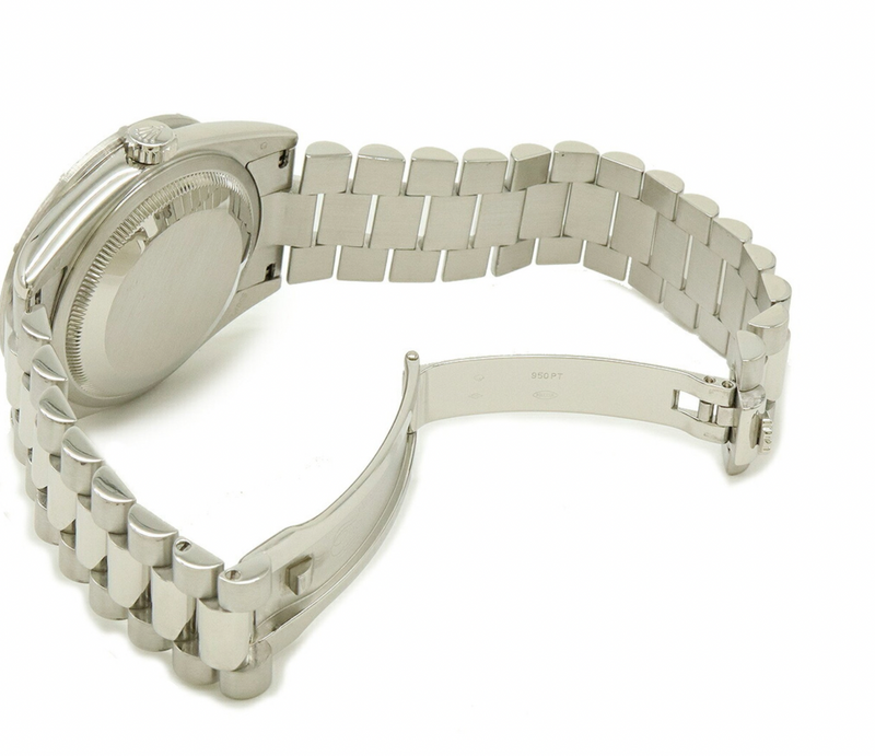 Rolex Day-Date Silver Watch 36mm