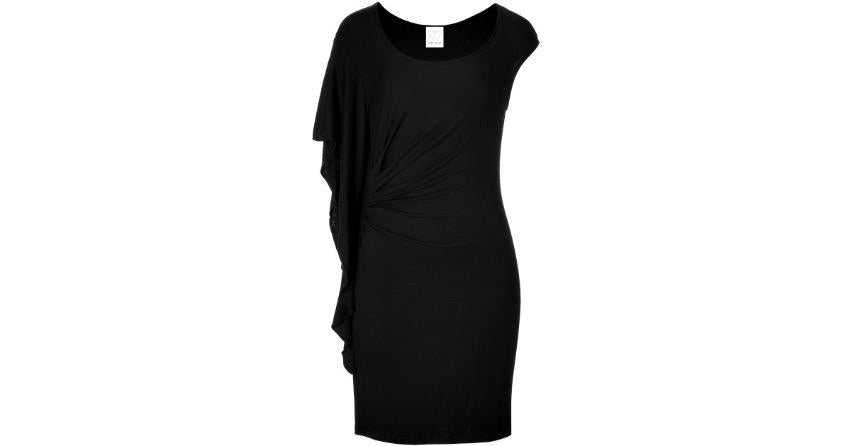 Ella Moss asymmetric flutter black dress