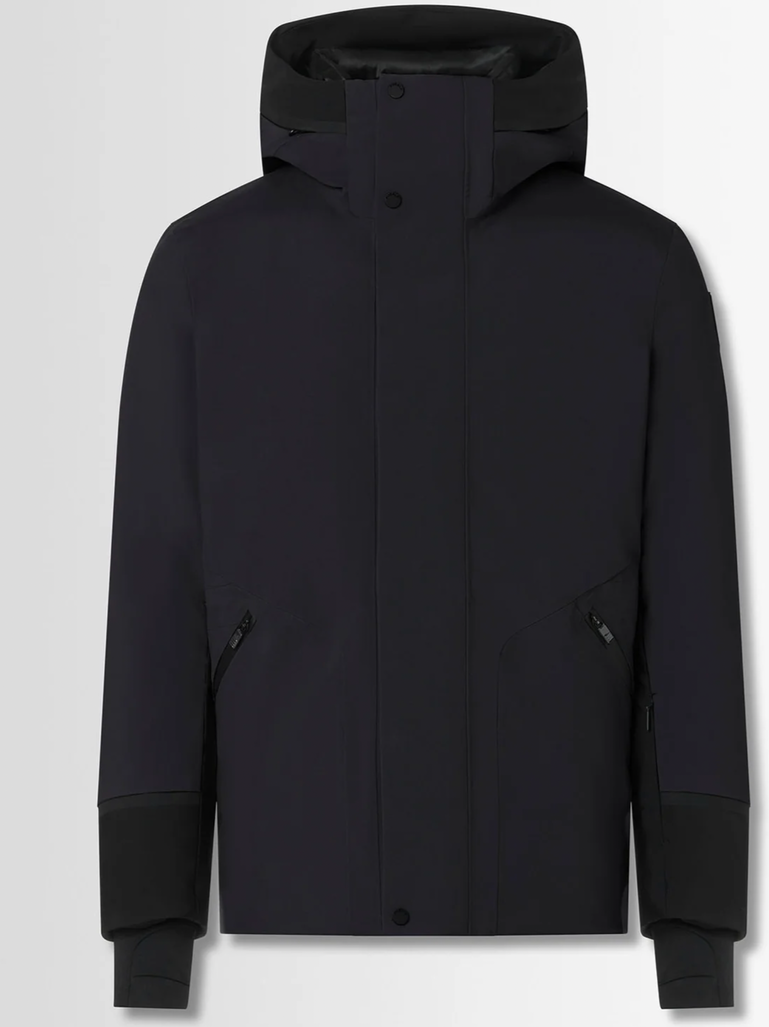 Fusalp Lyor Semi-Matte Black Bi-Stretch Twill Fabric Ski Jacket