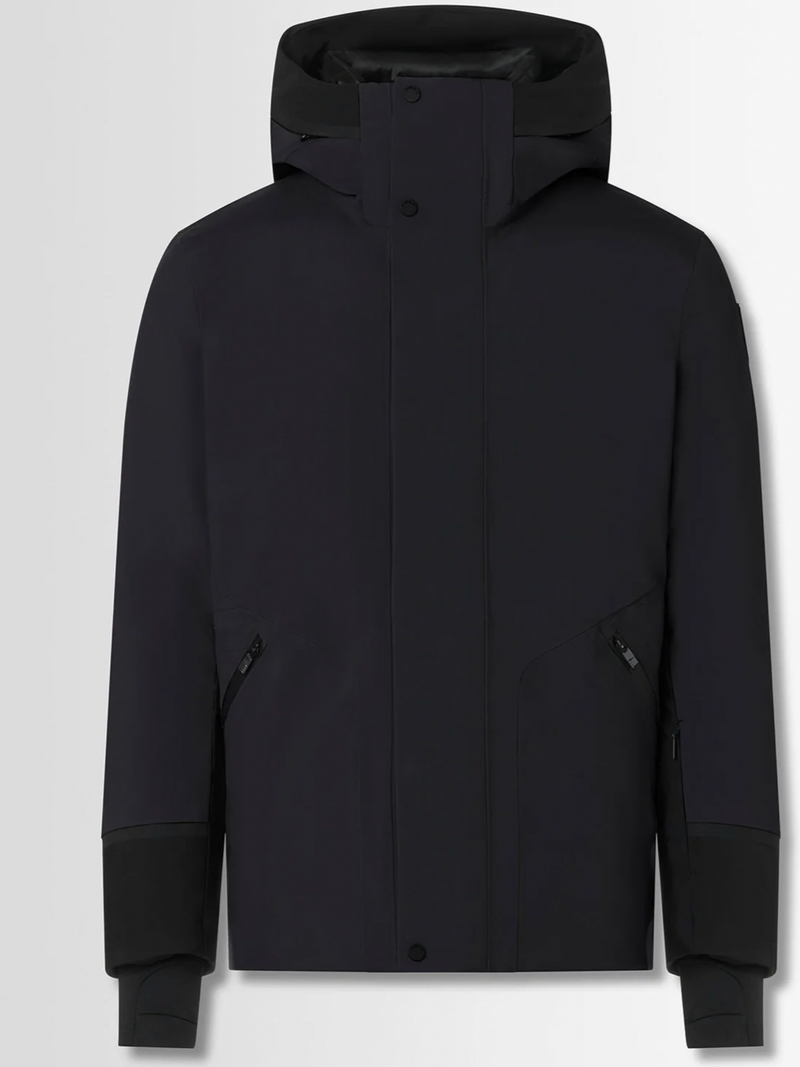Fusalp Lyor Semi-Matte Black Bi-Stretch Twill Fabric Ski Jacket