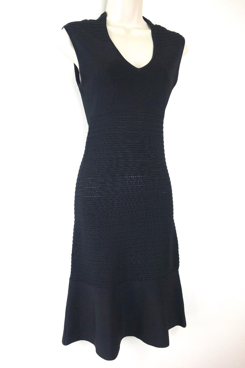 Michael Michael Kors Black Stretch-Knit Sleeveless Dress