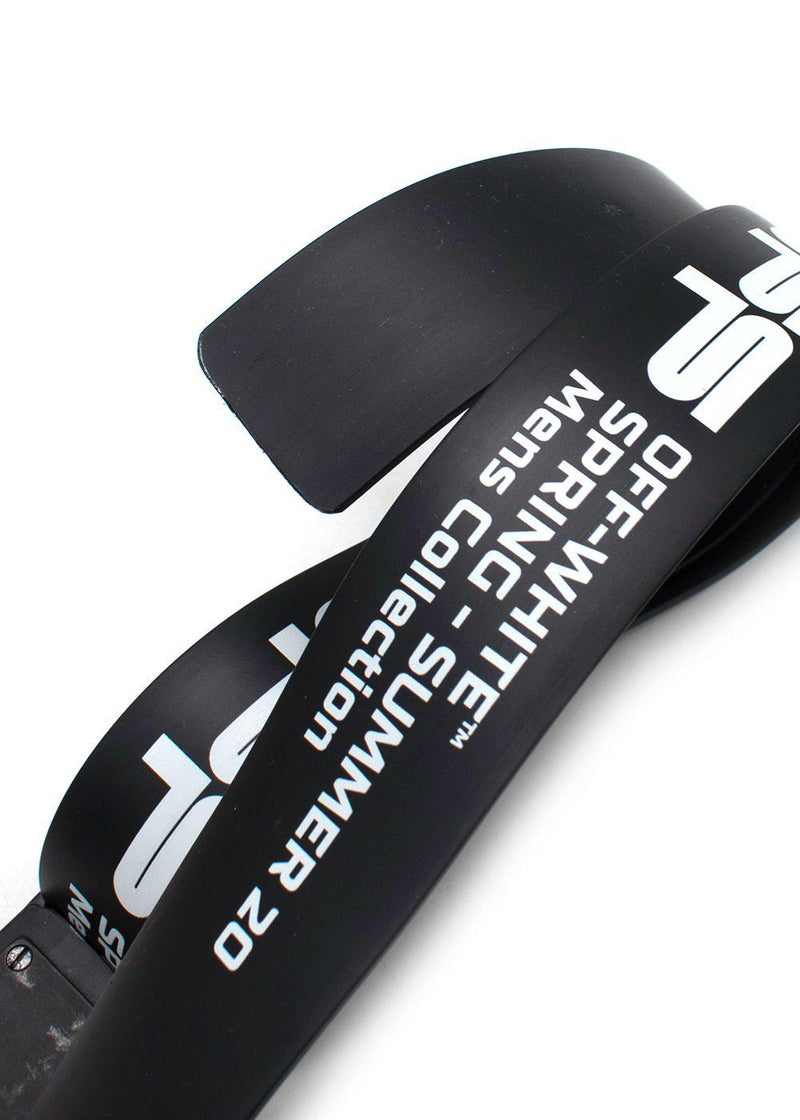 Off-White Black Rubber Logo Buckle Belt