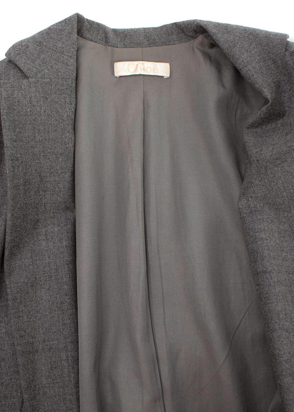 Chloe Grey Single Breasted Wool Blazer