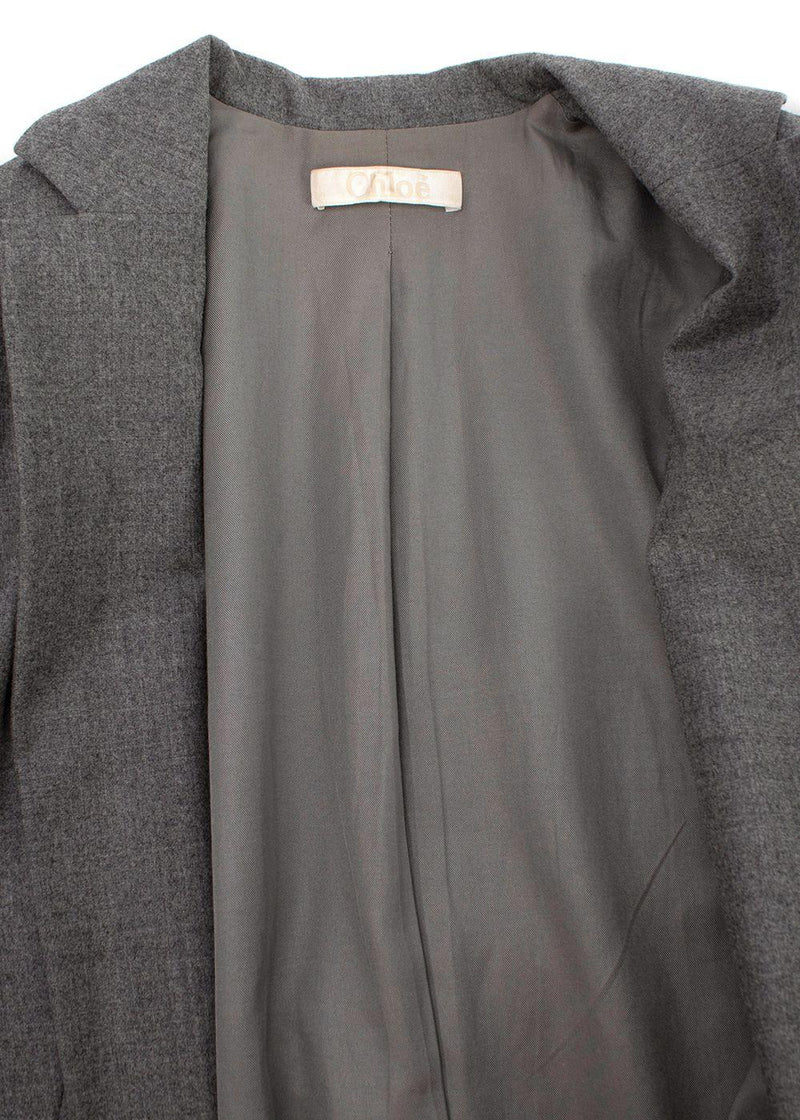 Chloe Grey Single Breasted Wool Blazer