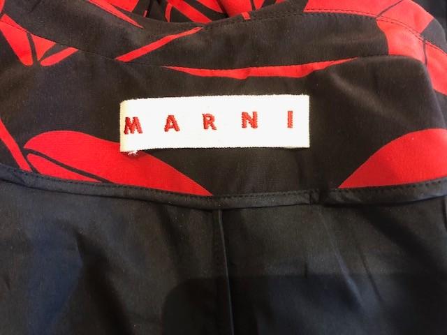Marni Red & Black Kimono Coat