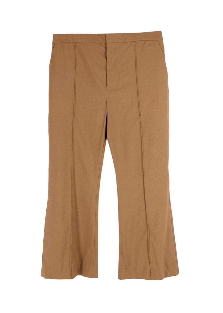 Marni Brown Virgin Wool Tailored Trousers