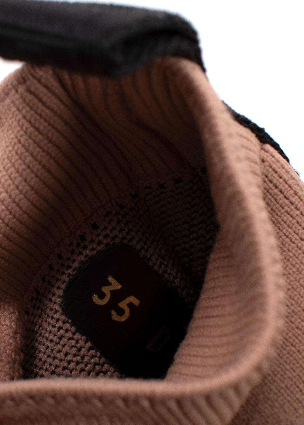 Balmain Pink Knit Fabric Cameron Sock Sneakers