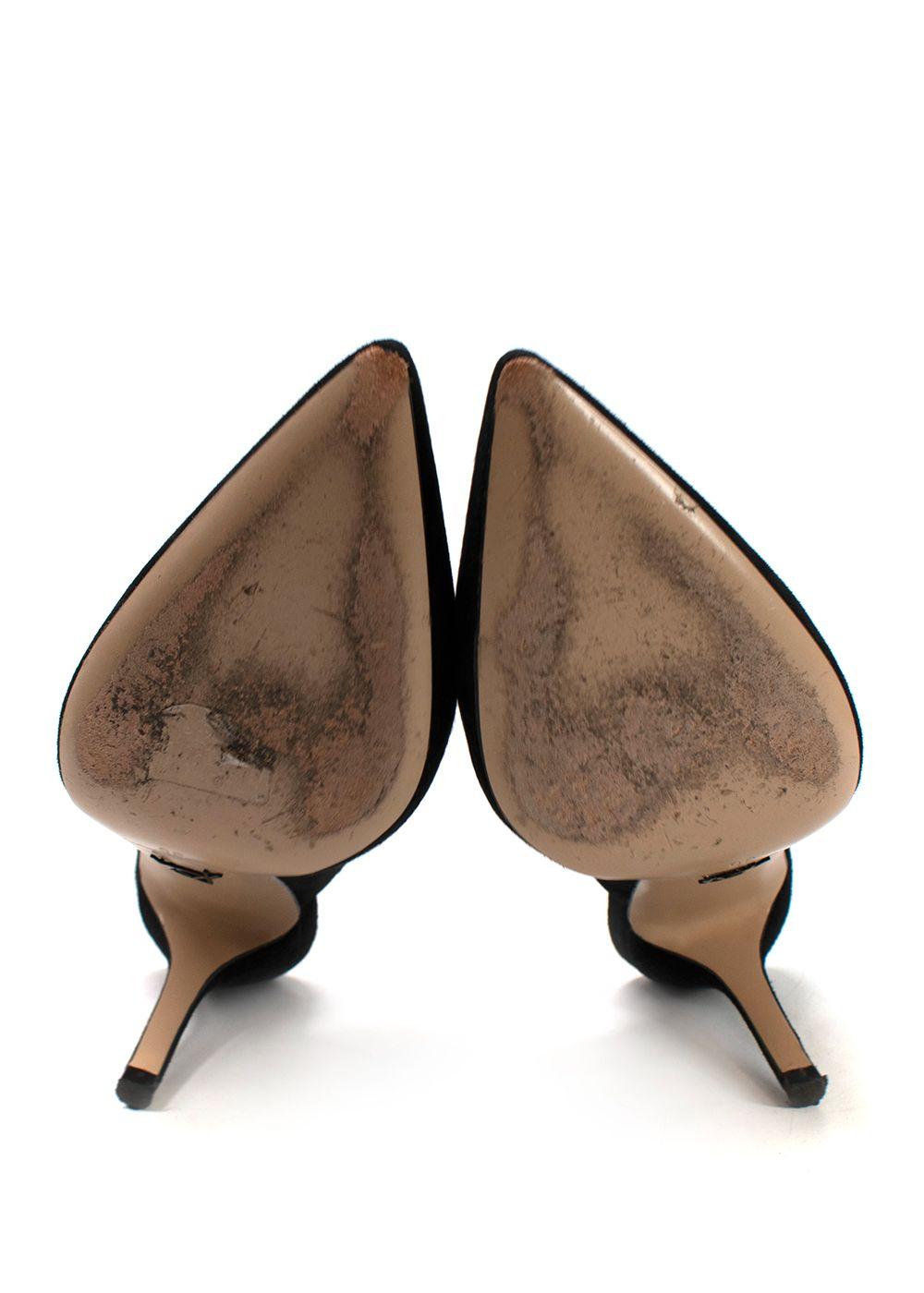 Paul Andrew Black Certosa Suede Mules