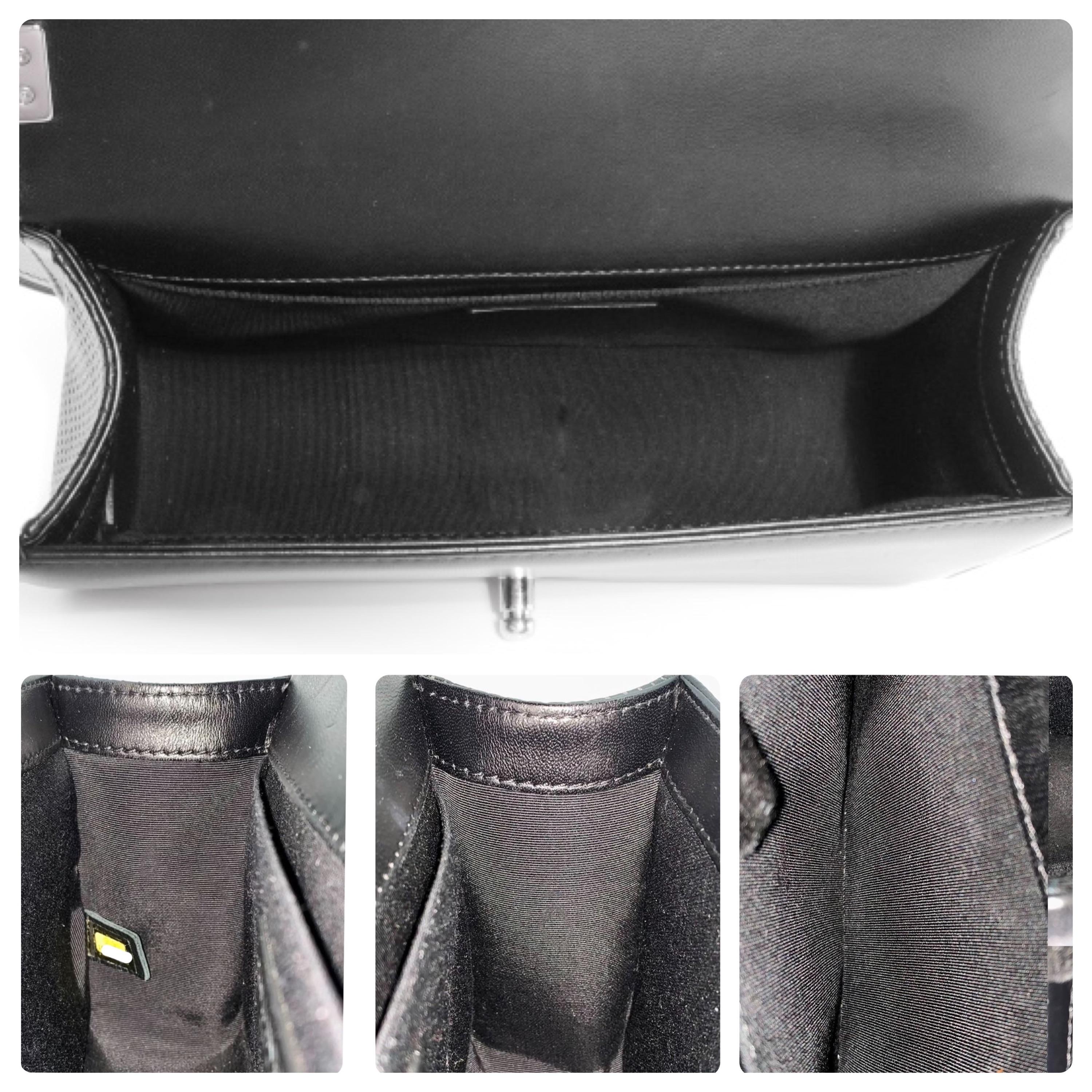 Chanel Black Perforated Boy Bag