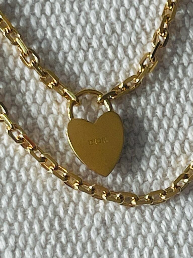 gold-tone metal CD Navy necklace