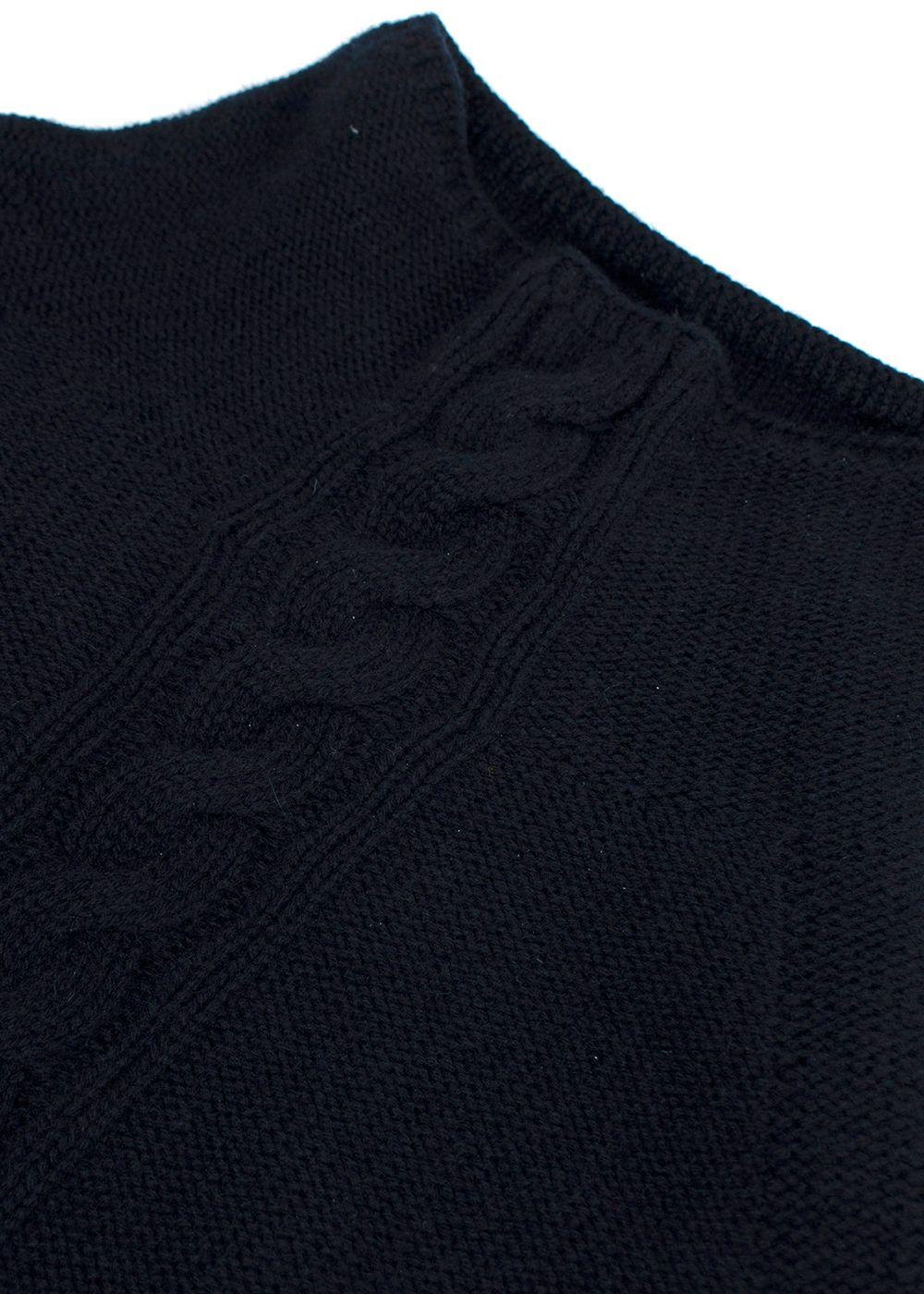 'S Max Mara Navy Turtleneck Cashmere Sweater