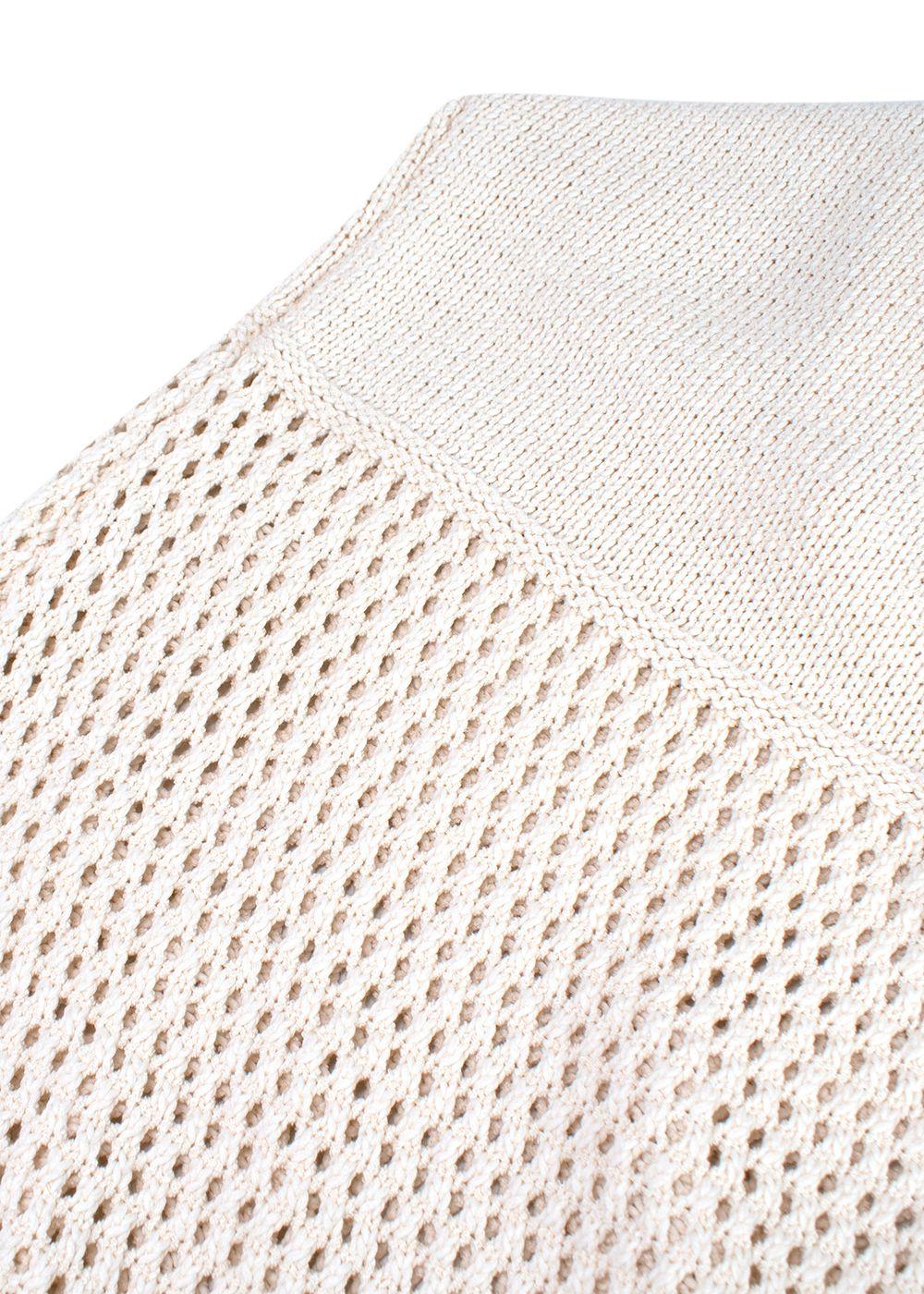 Ninety Percent Cream Crochet Knit Dress