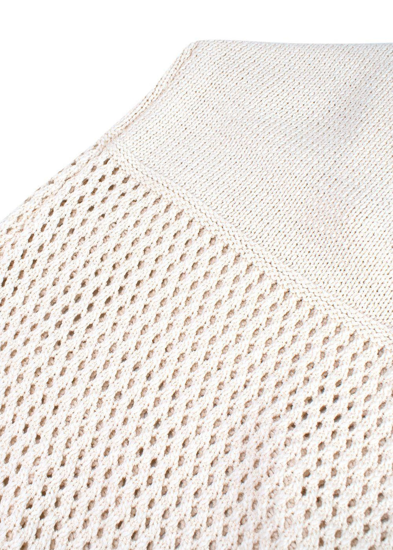 Ninety Percent Cream Crochet Knit Dress