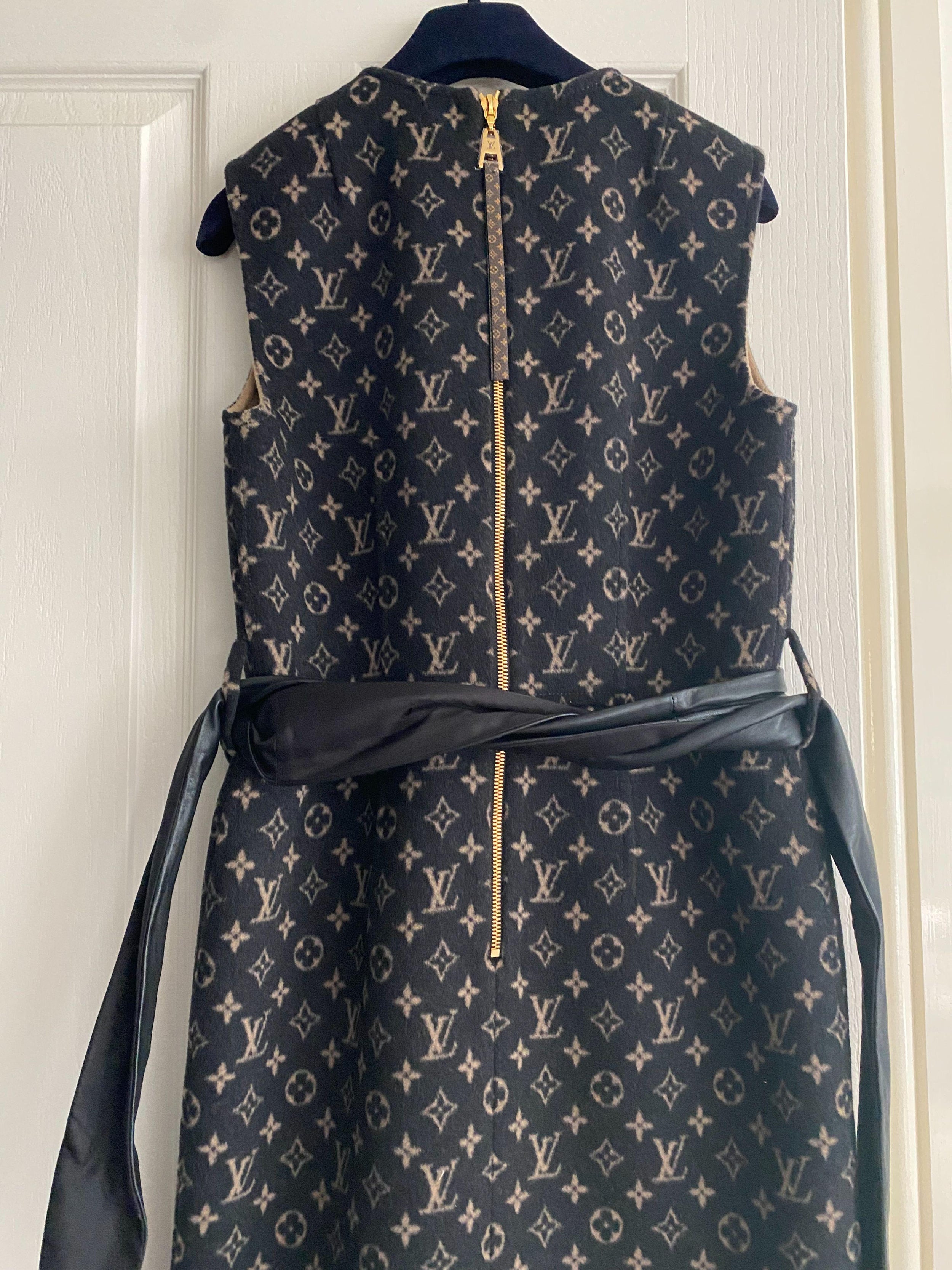 Monogram Belted Shift Dress