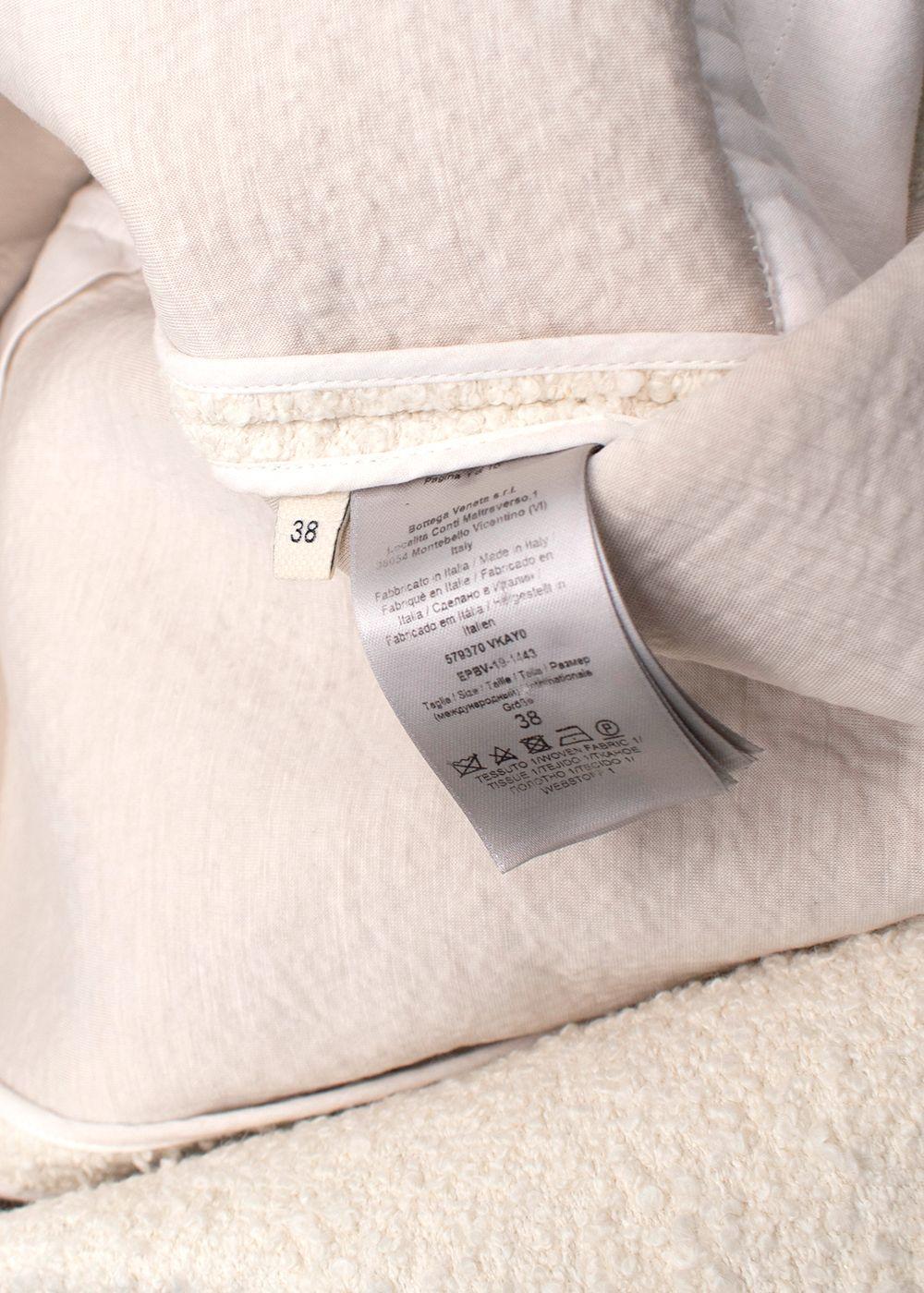 Bottega Veneta Cream Tweed Jacket
