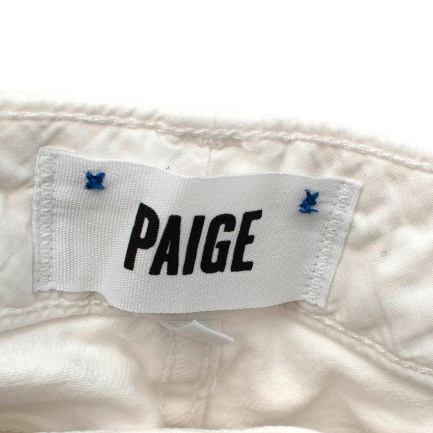Paige White Denim Skyline Ankle Peg Jeans