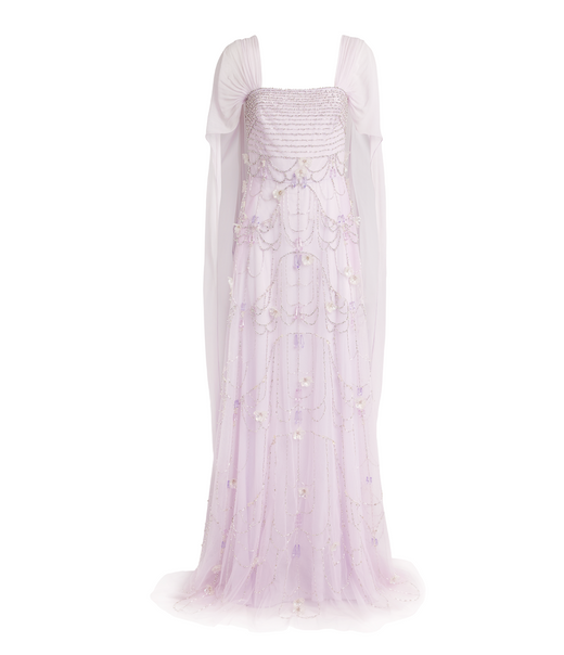 Georges Hobeika Embellished Floral Gown