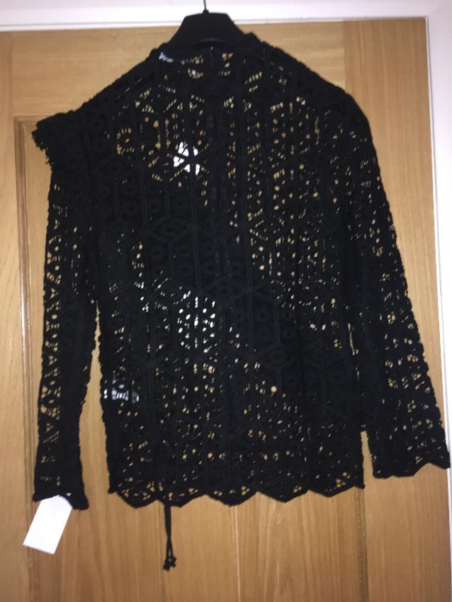Iro Black Lamata Ruffle Top