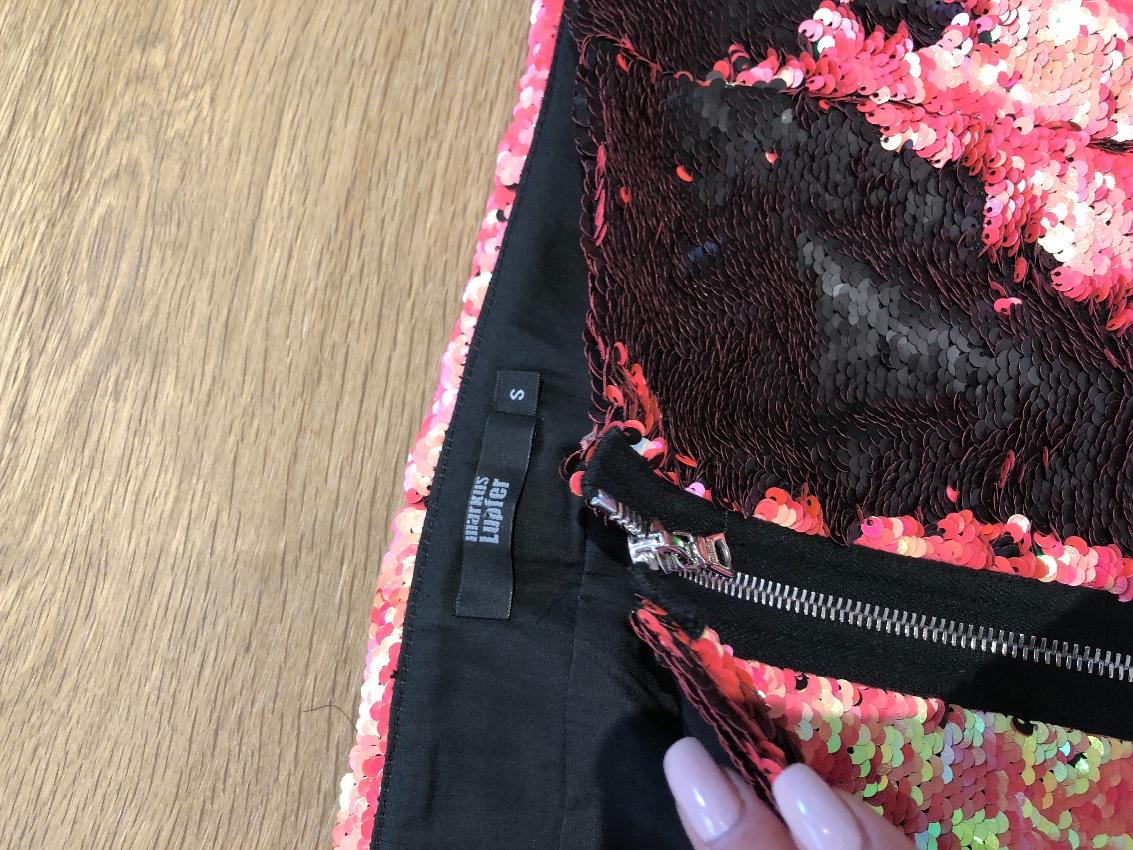 Markus Lupfer Hologram Pink Sequin Skirt