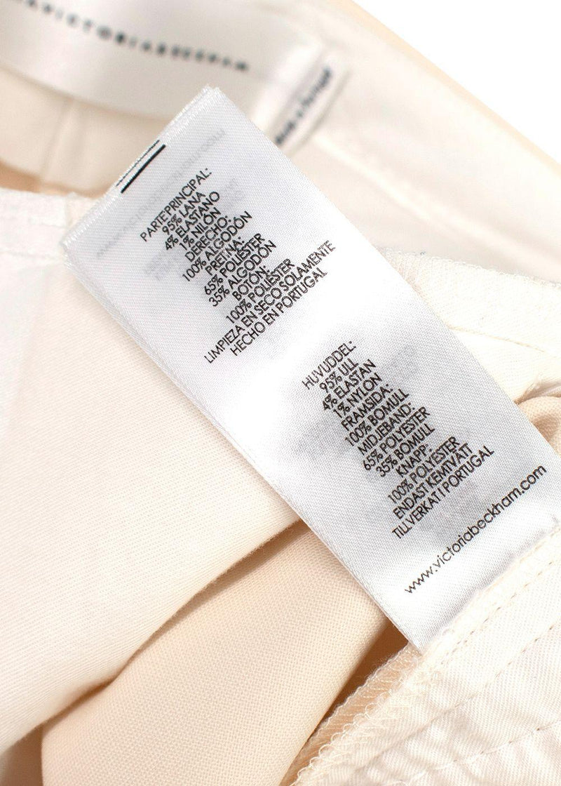 Victoria, Victoria Beckham Cream Tailored Trousers