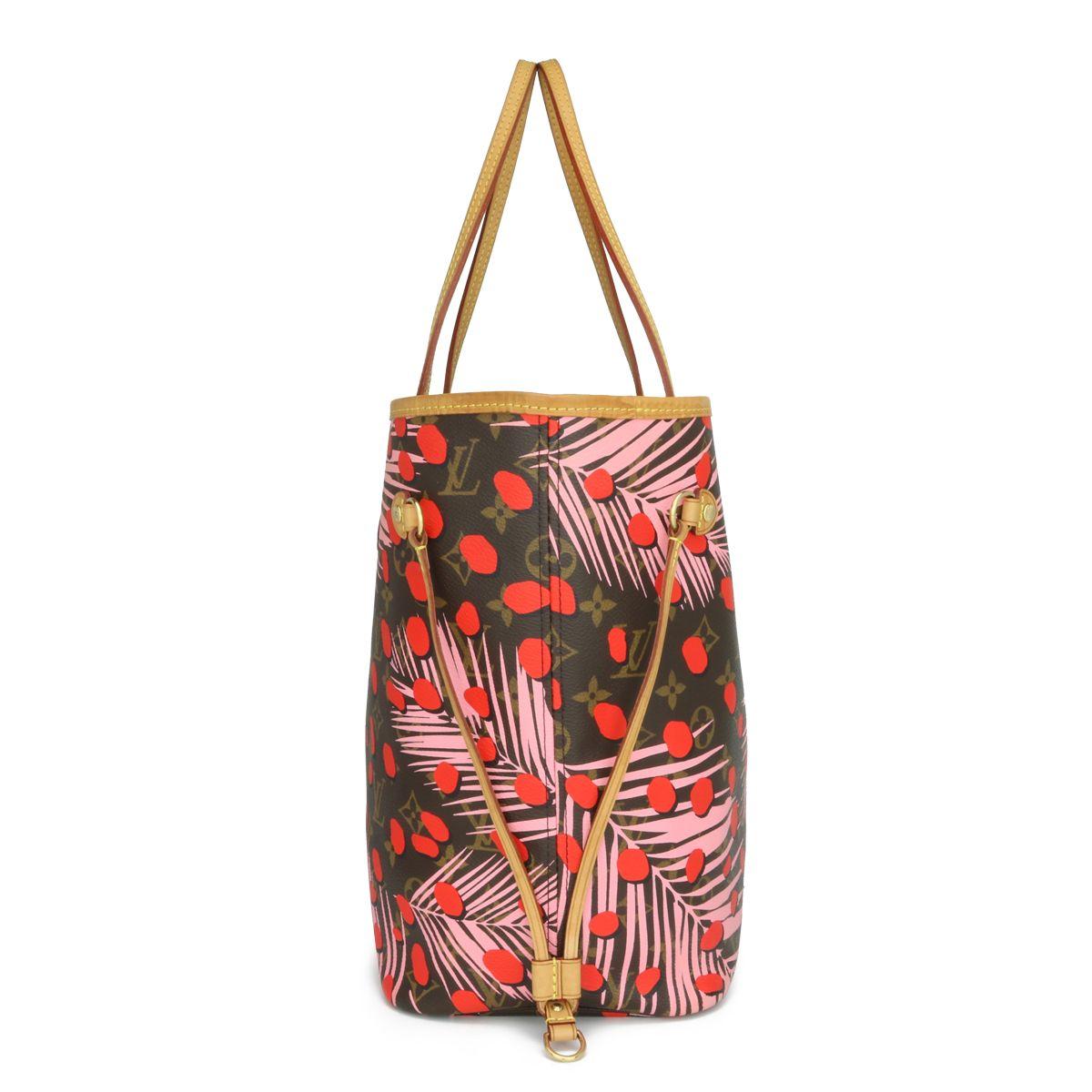 Monogram Jungle Dots Rose Ballerine Neverfull MM Bag