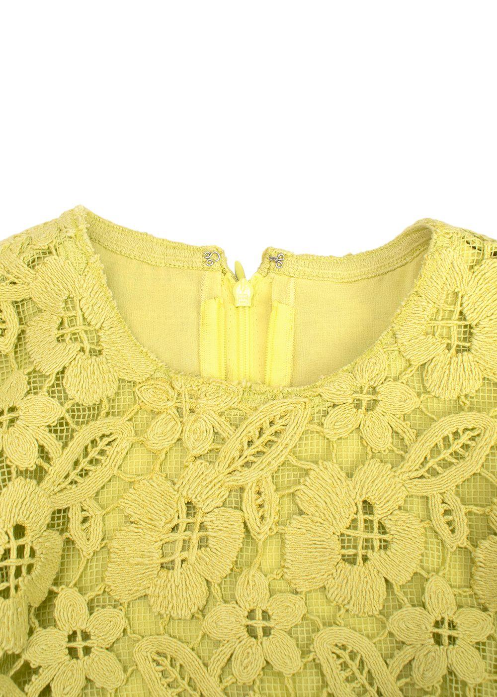 Valentino Flash Green Cordonetto Lace Playsuit