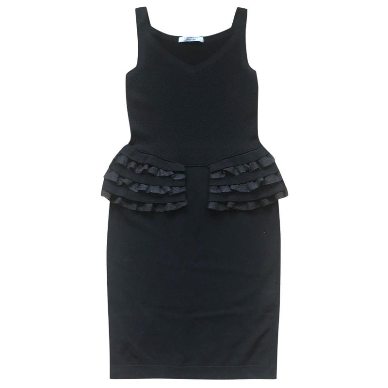 D Exterior Black Ruffle Dress