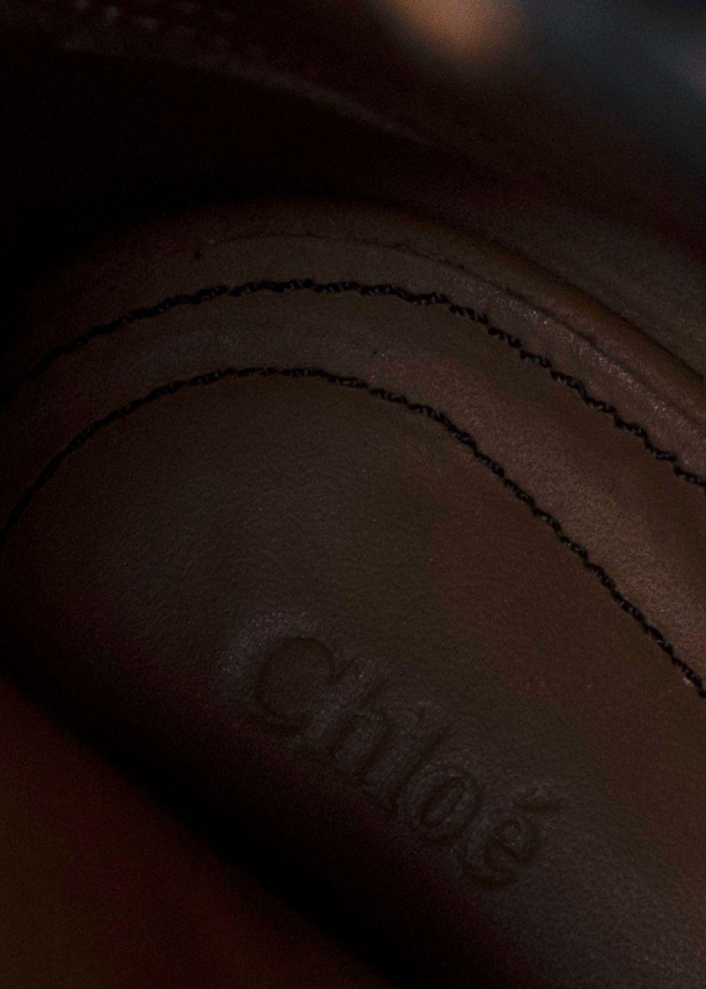 Chloe Black Velvet Combat Boots