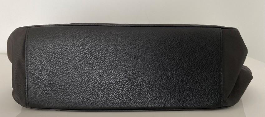 Coach Black Leather Trimmed Nylon Tote Bag