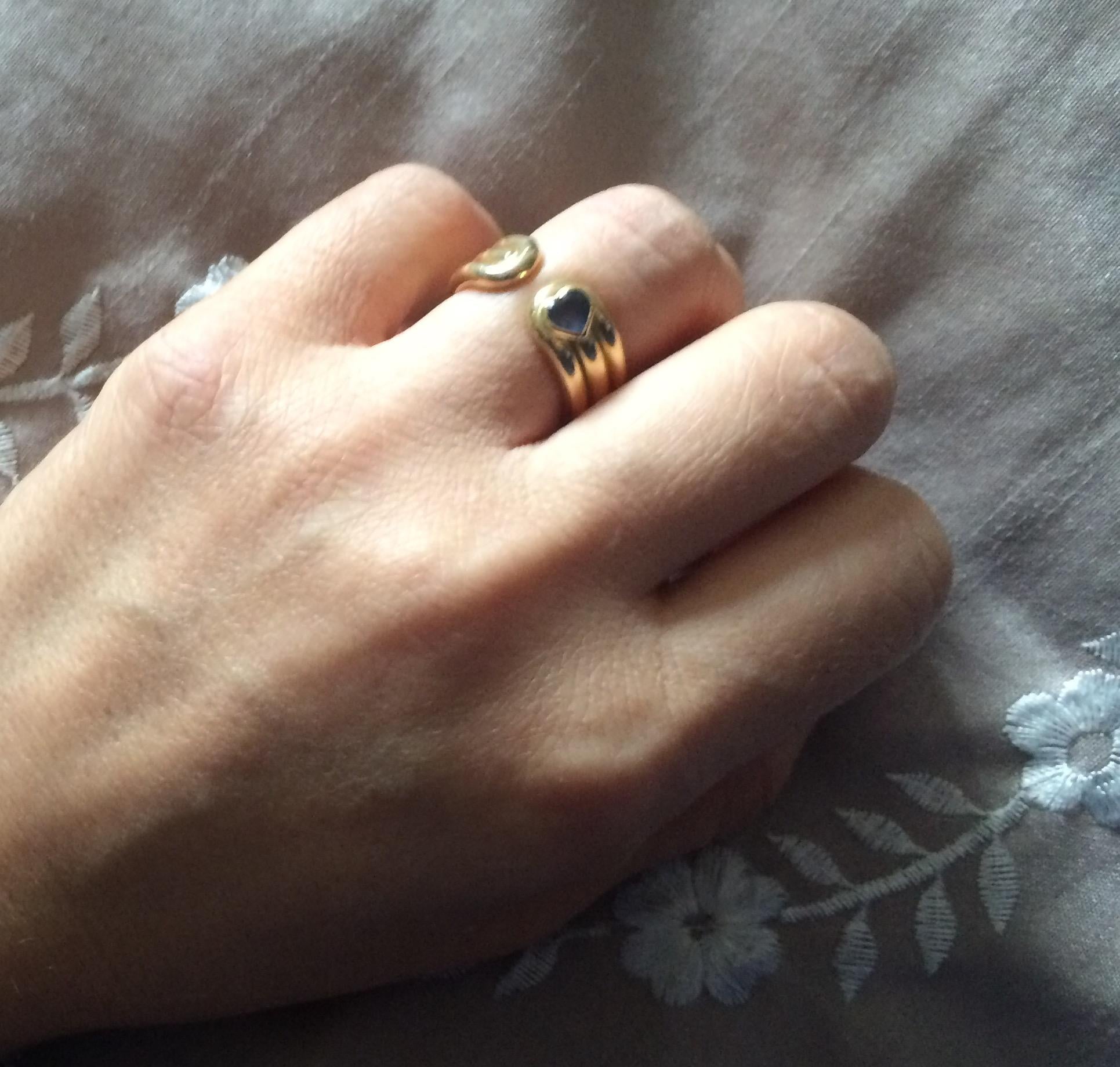 Chopard Heart Shaped Diamond Open Band Ring